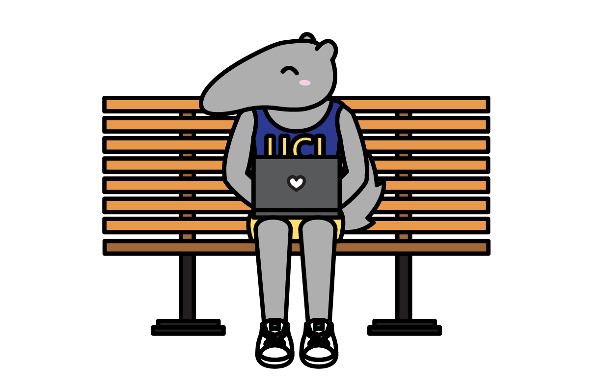 anteater on computer